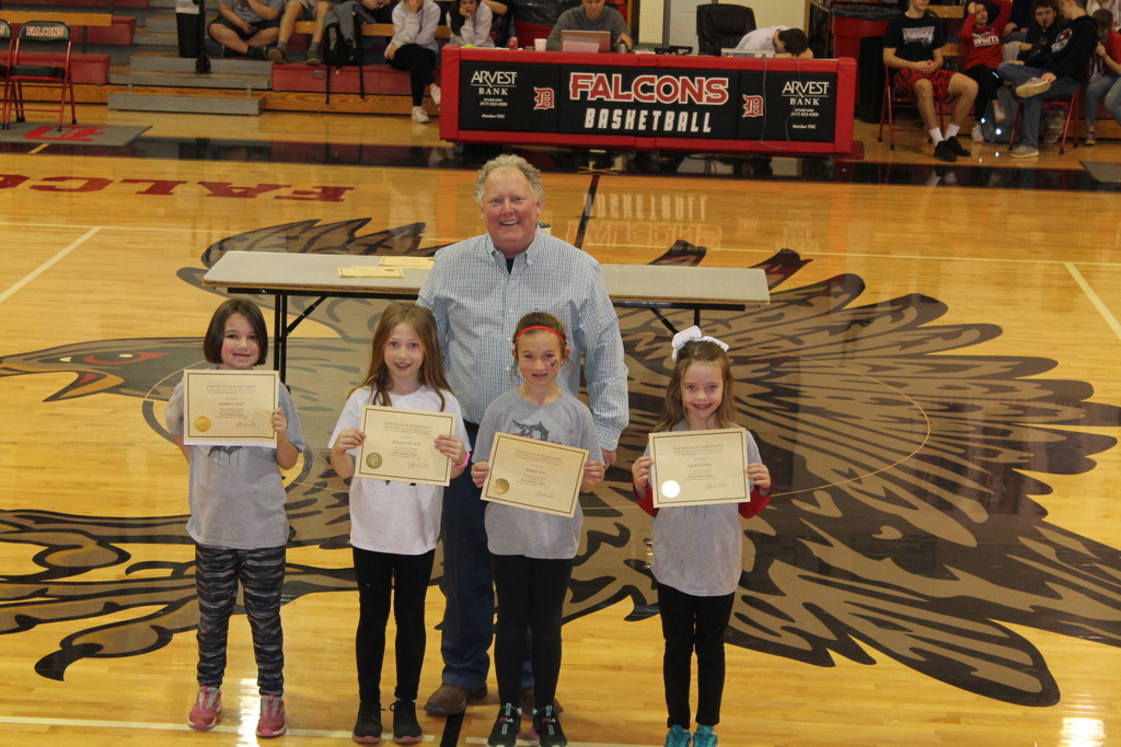 Rep Smith with our 2nd graders who received the A Honor Roll Award