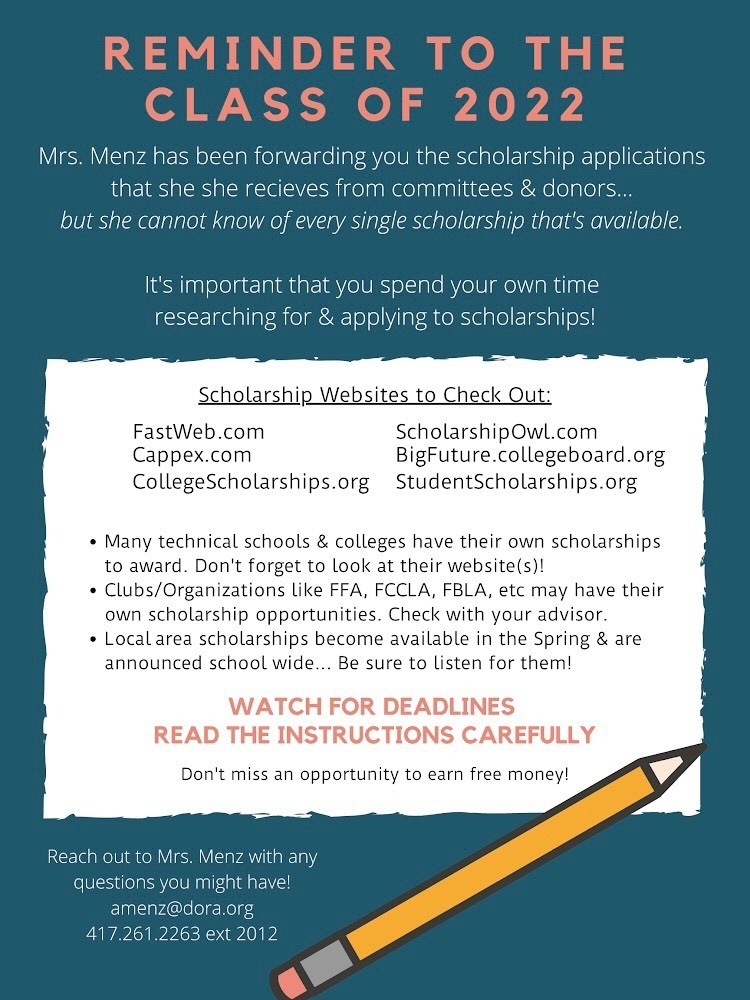 2022 scholarship flyer